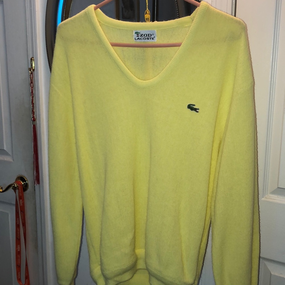 Vintage Yellow Izod Lacoste Sweater